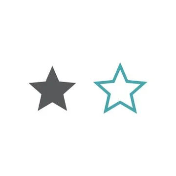 Vector symbol of a five-pointed star. Stock Illustration