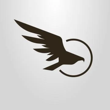 Vector symbol of flight hawk  Illustrazione stock