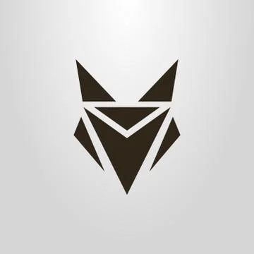 Vector symbol of an geometric abstract fox head Illustrazione stock
