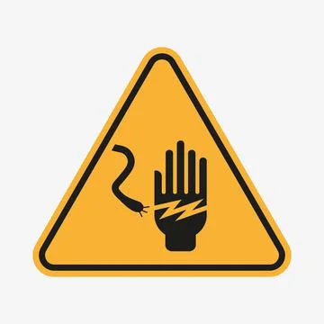 Vector symbol of high voltage, Electricity danger Stock Illustration