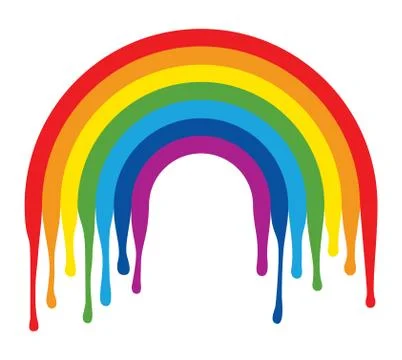Vector symbol of painted rainbow arc Stock Illustration