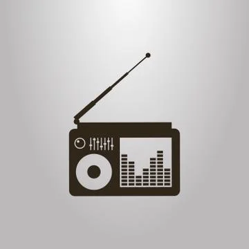 Vector symbol of the radio with an equalizer Stock Illustration