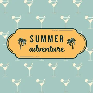Vector symbol reading summer adventure Stock Illustration
