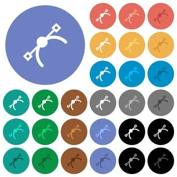 Vector symbol round flat multi colored icons 스톡 일러스트