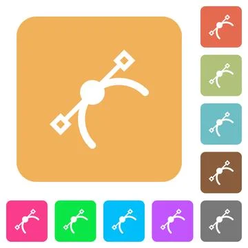 Vector symbol rounded square flat icons Stockillustratie