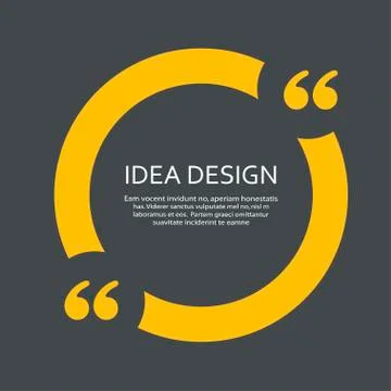 Vector symbol speech bubble and quotes Stock Illustration