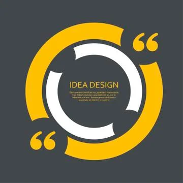 Vector symbol speech bubble and quotes Stock Illustration