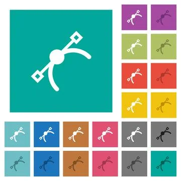 Vector symbol square flat multi colored icons イラスト素材