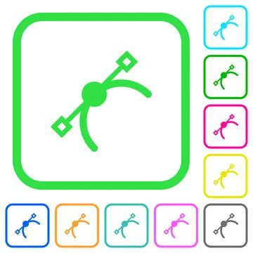 Vector symbol vivid colored flat icons Stock Illustration