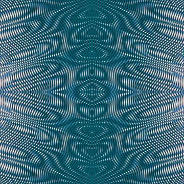 Vector symmetrical abstract ornate texture of lines in trendy color 2021. Stock Illustration