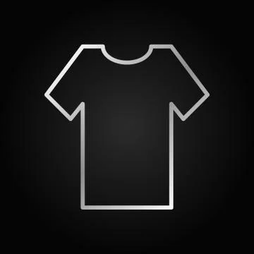 Vector T-shirt silver line icon or logo element Stock Illustration