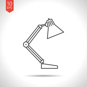 Vector table-lamp icon Stock Illustration