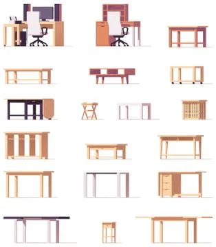 Vector table set Stock Illustration