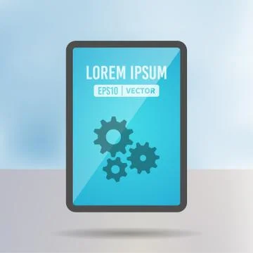 Vector tablet screen illustration Stock Illustration