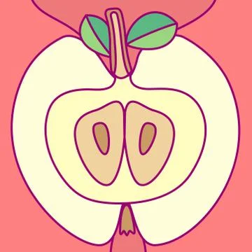 Vector tableware template cute fruit Stock Illustration