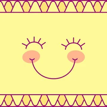 Vector tableware template cute sun Stock Illustration