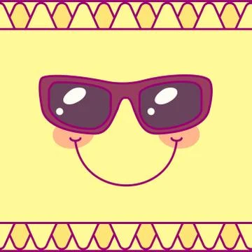 Vector tableware template cute sun Stock Illustration
