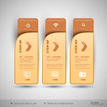 Vector tabs as design elements for business layouts. イラスト素材