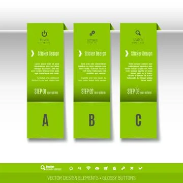 Vector tabs as design elements for business layouts. 스톡 일러스트