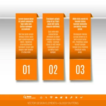 Vector tabs as design elements for business layouts. Stockillustratie