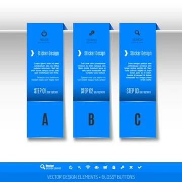 Vector tabs as design elements for business layouts. イラスト素材