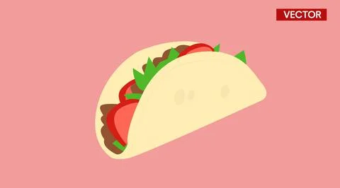Vector taco Illustration. Stock Illustration