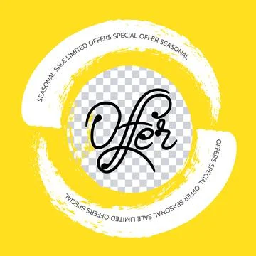 Vector tag with lettering for big sale on yellow background with blots for ph Stock Illustration