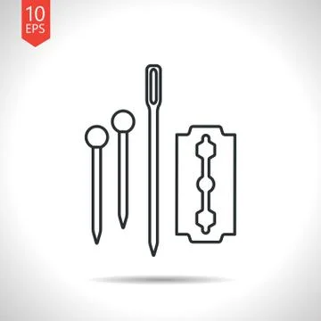 Vector tailor sing Stock Illustration