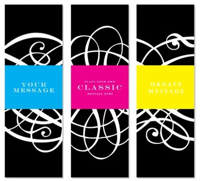 Vector tall frames with swirl ornaments Иллюстрация