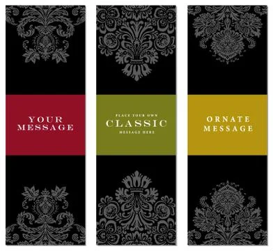 Vector tall victorian frame set Иллюстрация