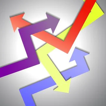 Vector : Tangle Arrow background Stock Illustration