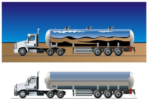 Vector tanker truck template Stock Illustration