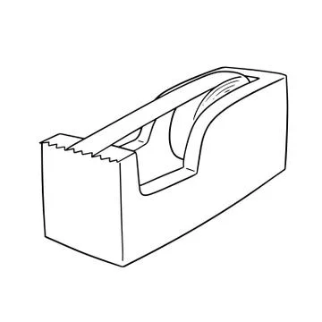 Vector of tape dispenser Stock Illustration