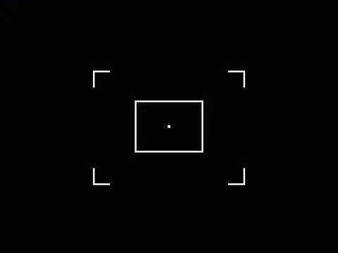 Vector target aim, focus icon, camera frame or photo viewfinder screen line Stock Illustration