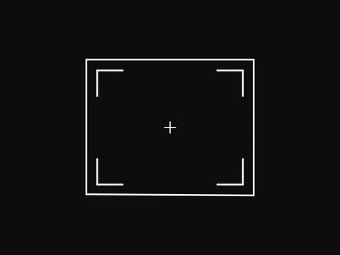 Vector target aim, focus icon, camera zoom frame or photo viewfinder screen line Stock Illustration