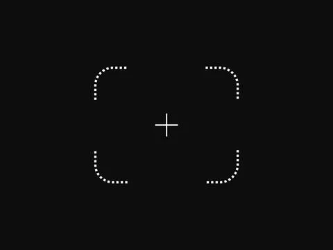 Vector target aim, focusing target screen, camera frame or photo viewfinder Stock Illustration