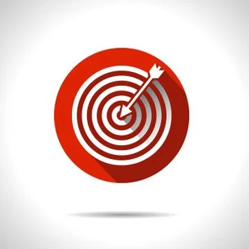 Vector target with dart icon. Eps10 Stock Illustration