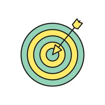 Vector target with dart icon. Eps10 Stock Illustration