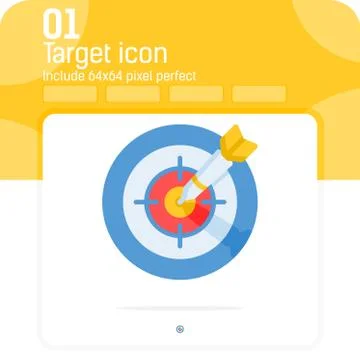 Vector target premium icon illustration with flat style Stock Illustration