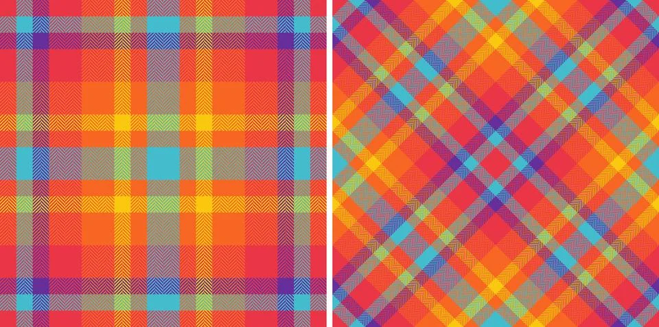 Vector tartan texture of pattern background seamless with a textile fabric .. Stock Illustration