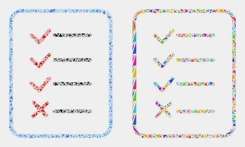 Vector Task List Page Mosaic Icon of Triangles Stock Illustration