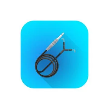 Vector tattoo machine clip cord. Stock Illustration