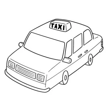 Vector of taxi Stock Illustration