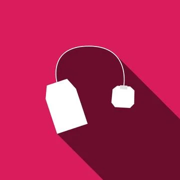 Vector tea bag icon with long shadow Vector tea bag icon with long shadow ... Stock Photos
