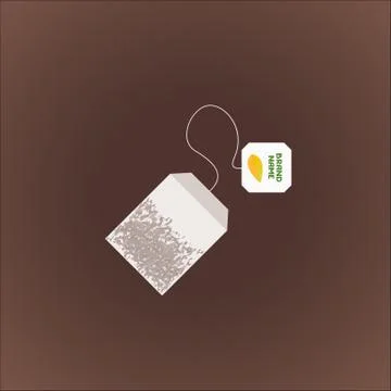 Vector tea bag illustration. Stock Illustration