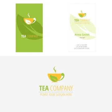 Vector tea company logo consists Stock Illustration