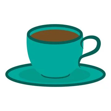 Vector tea cup with saucer Stock Illustration