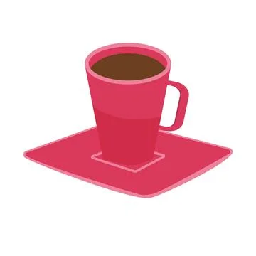 Vector tea cup with saucer Stock Illustration