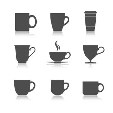 Vector tea cup set Stock Illustration