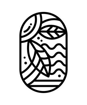 Vector Tea tree Leaves for Cafe or Farm Product Label Eco Logo Organic plant Stock Illustration